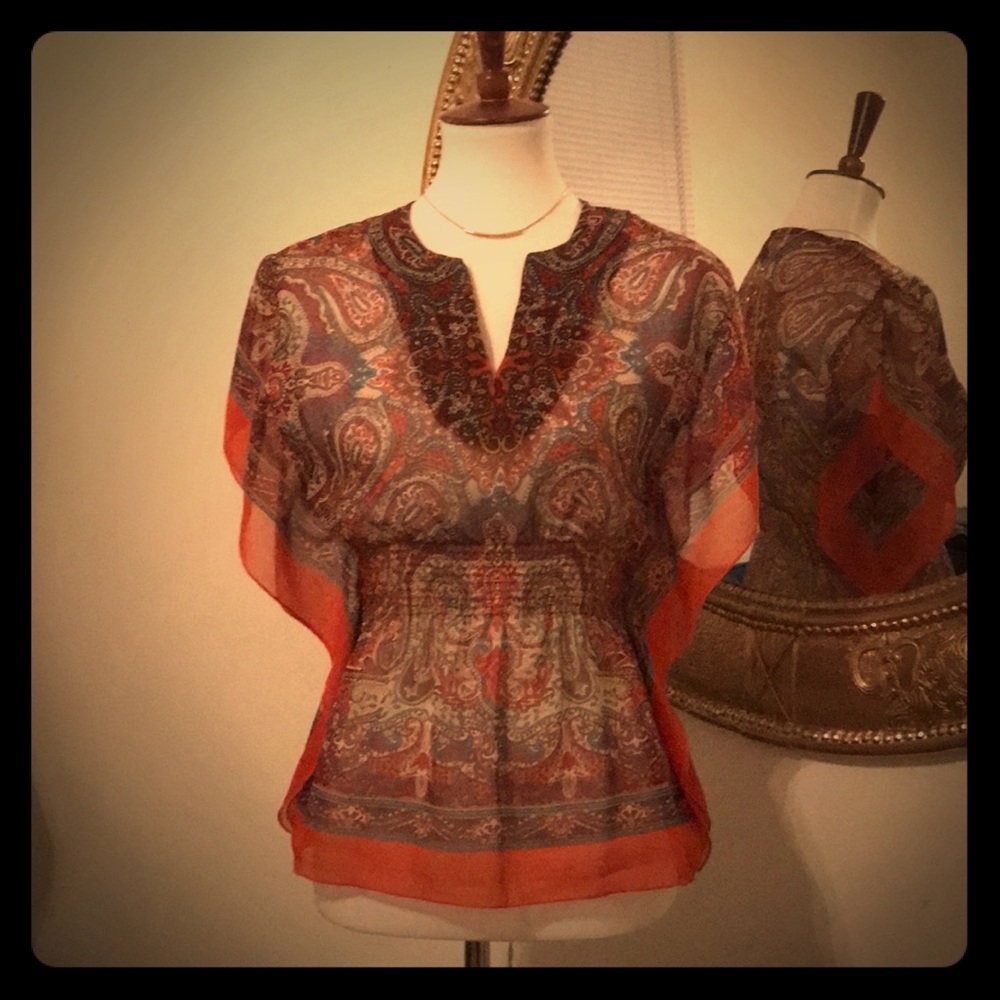 Boho Colorful Peasant Top!